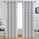 preview thumbnail 26 of 58, DriftAway Mason/Geo Thermal Insulated Blackout Grommet Window Curtain Panel 52" width X 96 " length - Grey