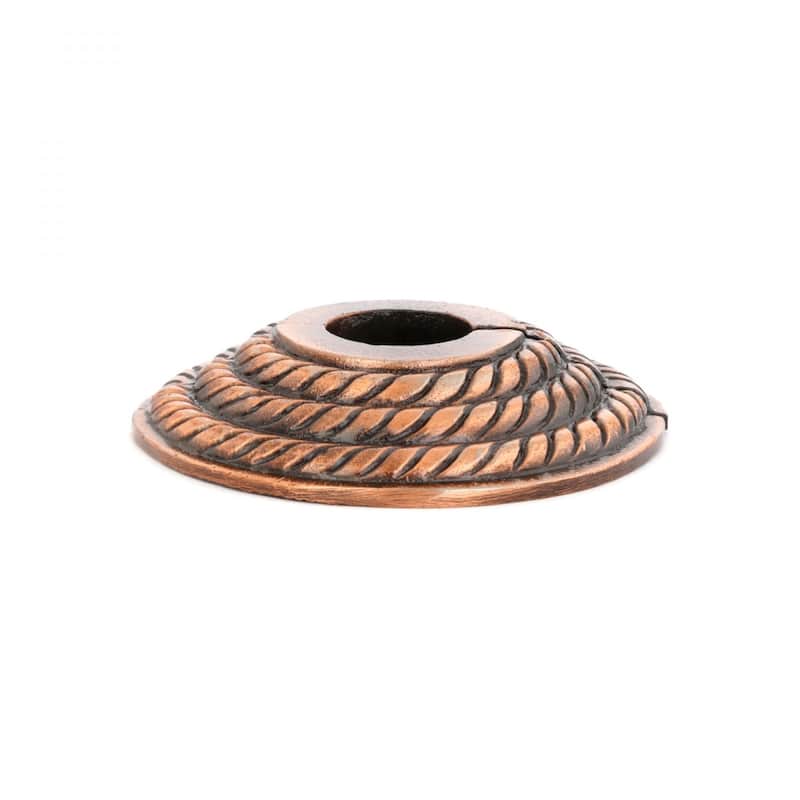Copper Oil Rubbed Aluminum Radiator Flange Triple Roped Style 1/2" (IPS) 0.8" ID - 3.13" OD Renovators Supply