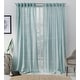 preview thumbnail 16 of 37, ATI Home Bella Sheer Hidden Tab Top Curtain Panel Pair 54X96 - Sea Foam