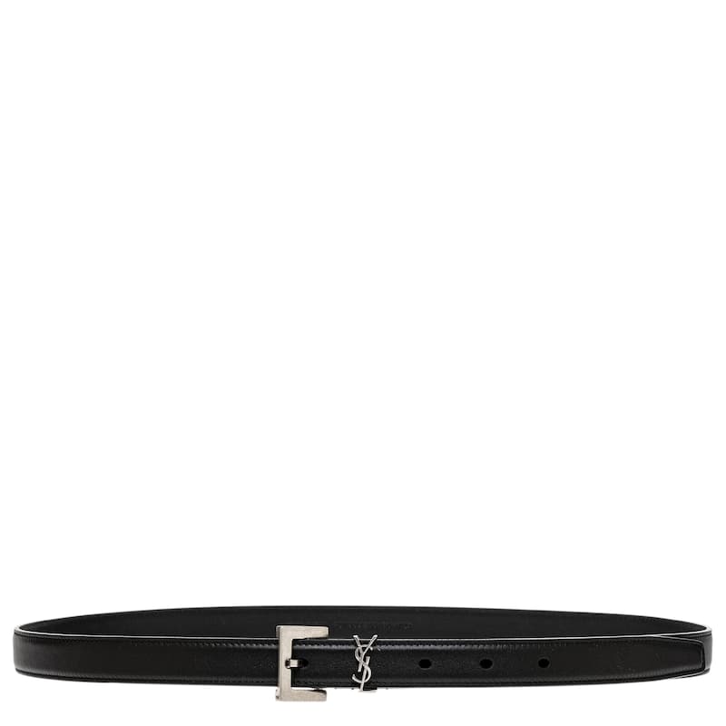 Saint Laurent Cassandre Thin Belt 0.8" Wide - 90