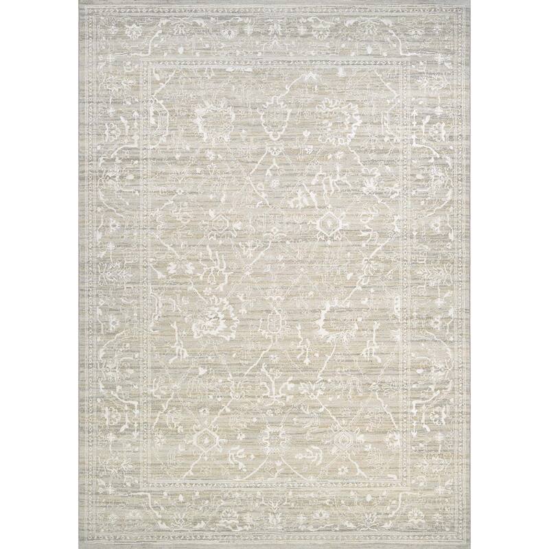 Dream Decor Rugs Delta Moresque Bone Floral Area Rug