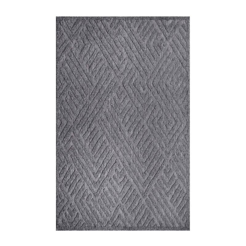 Superior Contemporary Geometric Abstract Indoor Outdoor Area Rug