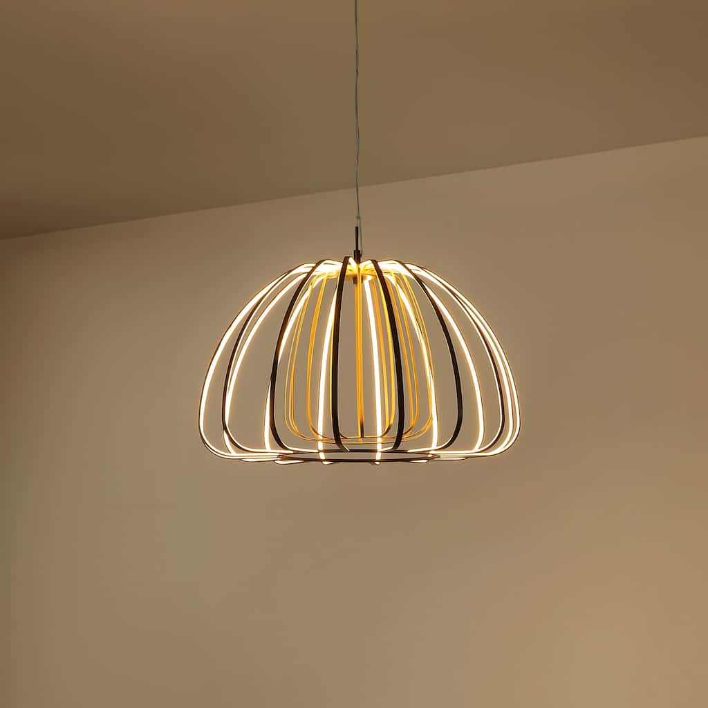 Adjustable Dimmable Cage Integrated LED Pendant, By JONATHAN Y