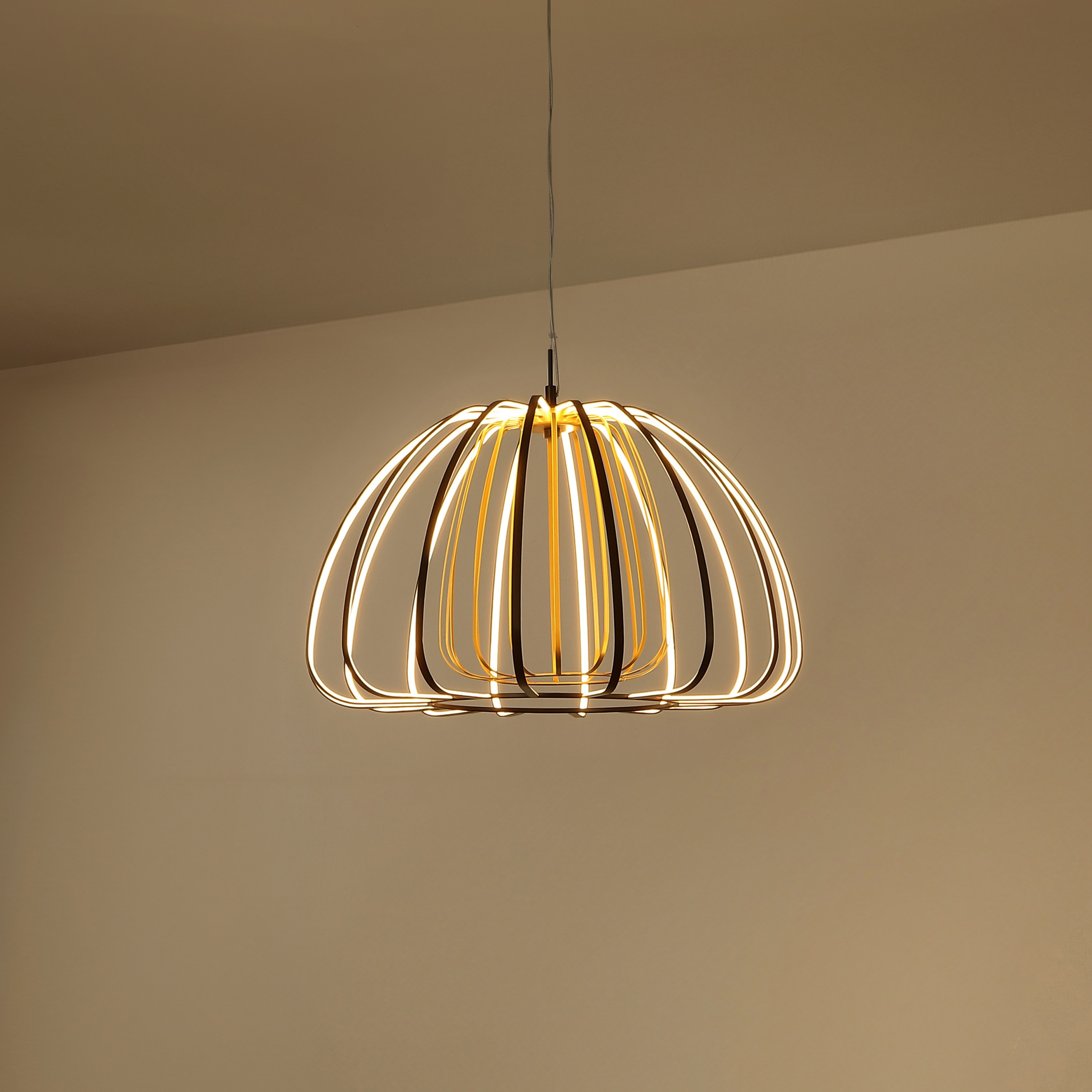 JONATHAN Y Adjustable Dimmable Cage Integrated LED Pendant
