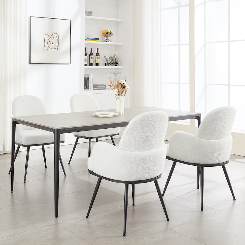 Fabric Upholstered Dining Chairs Set of 2/4 with Arms - 34.8"H x 23.2"W x 22.8"D