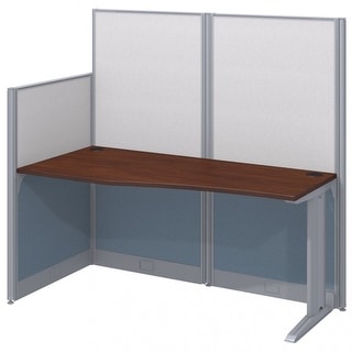 Overstock Straight Cubicle Workstation 65x33 (Hansen Cherry - With Assembly)