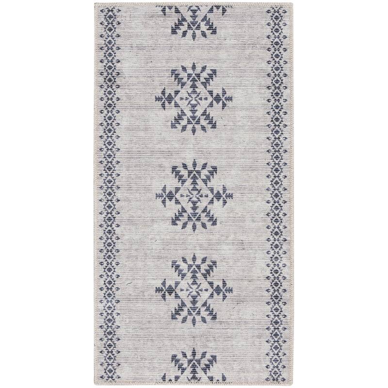 New Concept Washables Machine Washable Series 1 Indoor only Geometric Area Rug