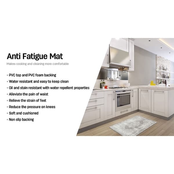 Kitchen Durable Anti Fatigue Standing Mat 18 x 47 Blue 