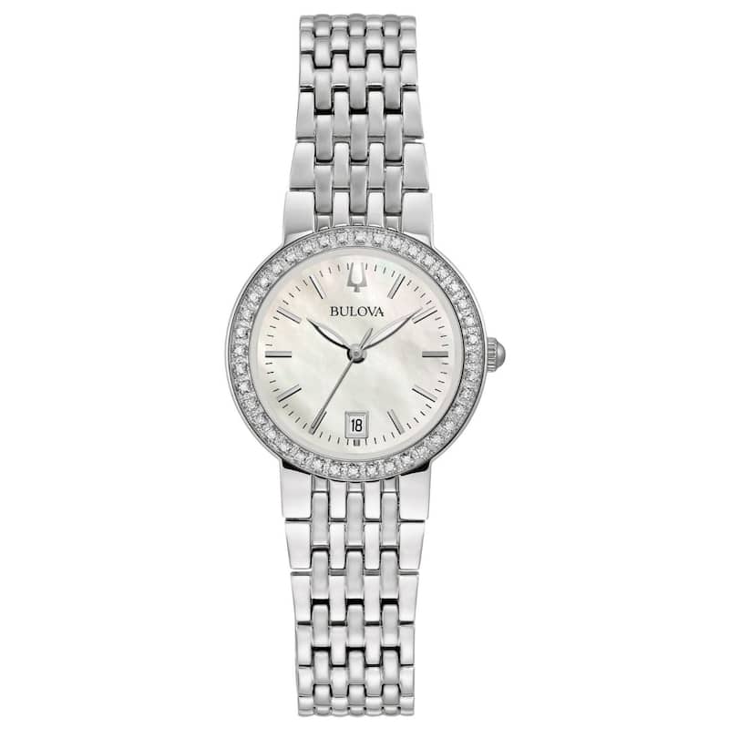 Bulova Women's Diamond White Dial Watch - 96R239 - One Size