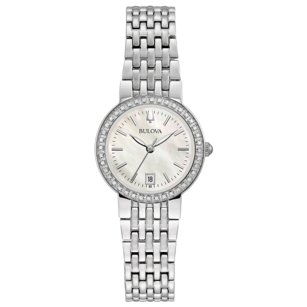 Bulova Women's Diamond White Dial Watch - 96R239 - One Size