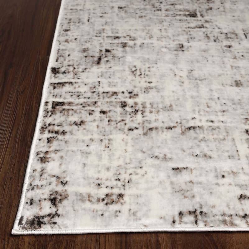 Superior Acer Distressed Abstract Modern Indoor Runner or Area Rug