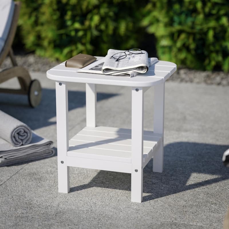 Commercial Grade All-Weather Adirondack Style Patio Side Table