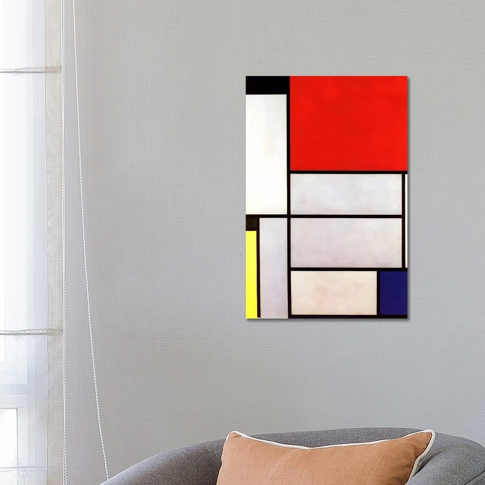 iCanvas "Tableau l, 1921" by Piet Mondrian Canvas Print