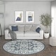 preview thumbnail 25 of 40, Carrington Traditional Border Indoor Area Rug 7'10'' Round - Grey