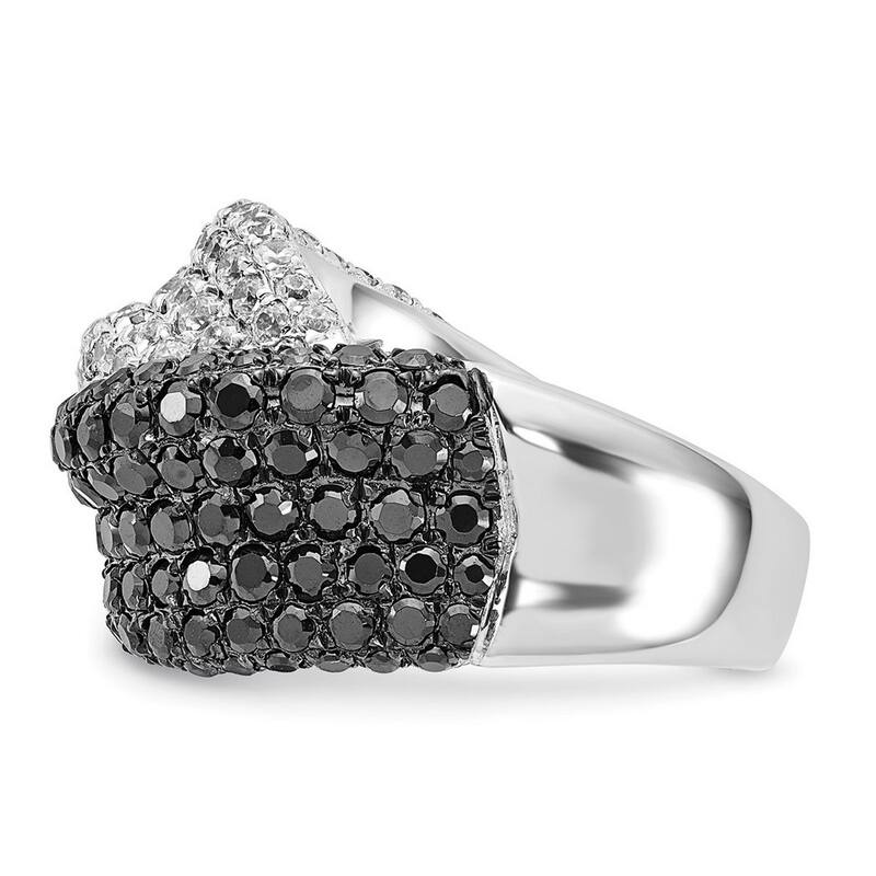 Curata 925 Sterling Silver and CZ Cubic Zirconia Simulated Diamond Ring