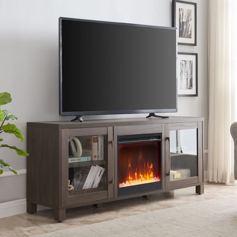 Quincy TV Stand with Fireplace Insert