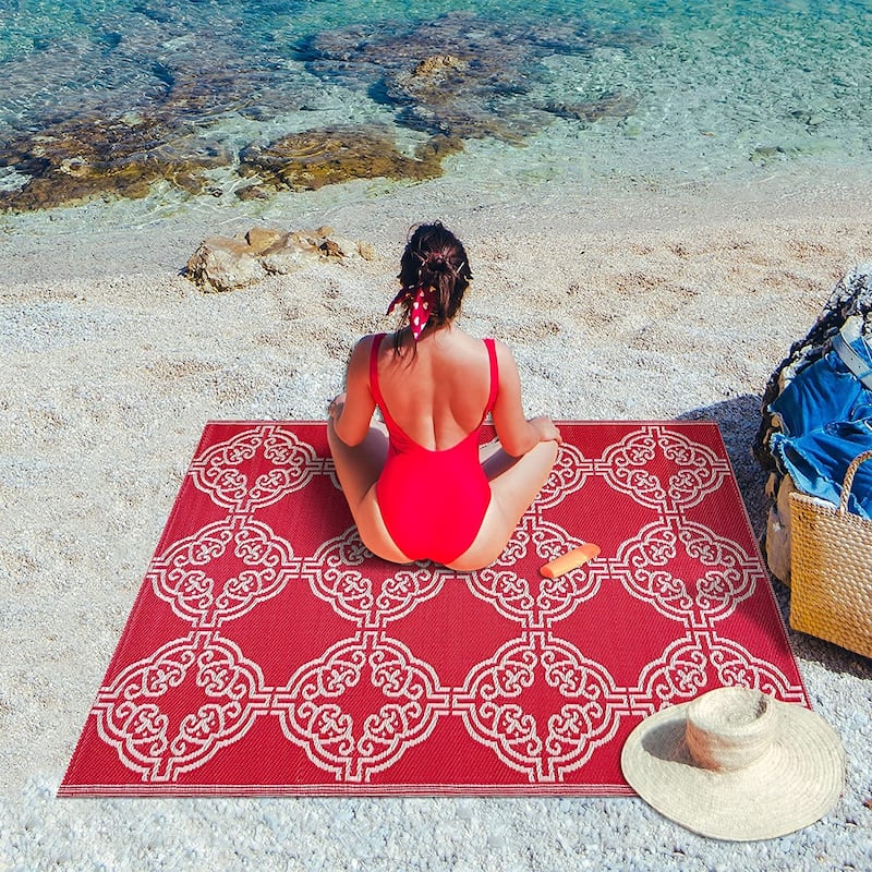 Marrakech Lightweight Reversible Recycled Plastic Outdoor Floor Mat/Rug