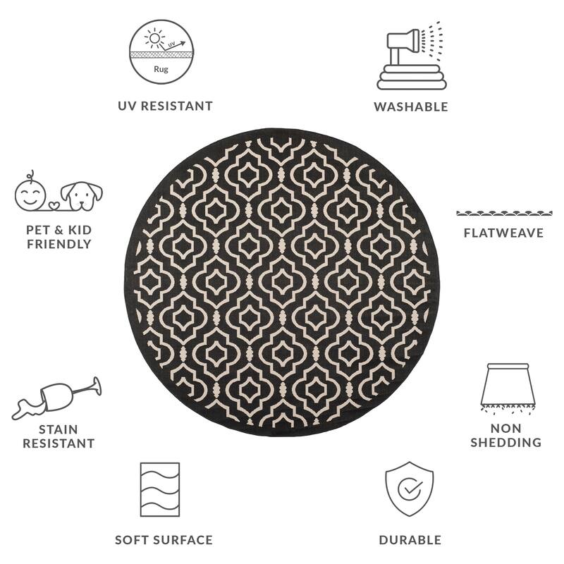 SAFAVIEH Courtyard Ketty Indoor/ Outdoor Waterproof Patio Backyard Rug