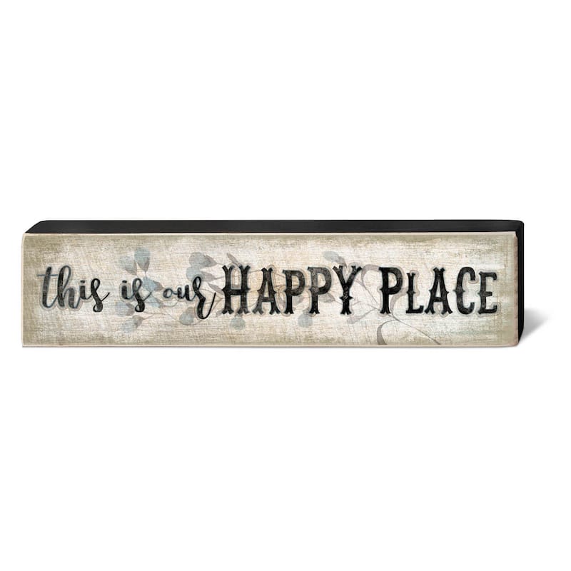 Rustic Wisdom 12" x 2.5" - Happy Place