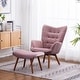 preview thumbnail 25 of 50, Carson Carrington Aasen Silky Velvet Tufted Accent Chair with Ottoman Mauve