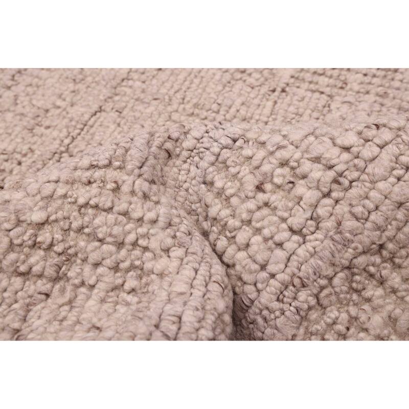 ECARPETGALLERY Hand-knotted Looma Taupe Wool Rug - 7'10 x 9'8