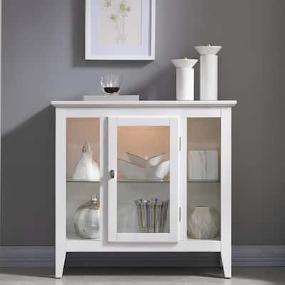 Leick Home One Door Entryway Curio Cabinet with Interior Light