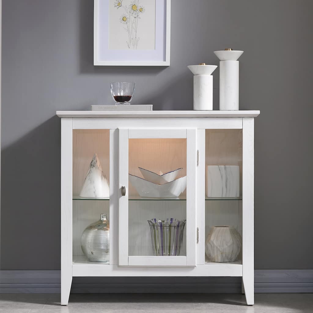 Leick Home One Door Entryway Curio Cabinet with Interior Light