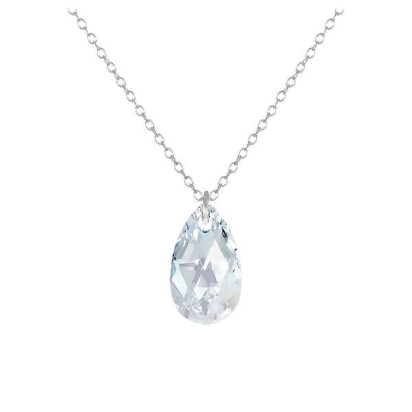 Silver Angel Teardrop Crystal Pendants Chain Necklace 8 Colours To Choose From Silver Angel Teardrop Crystal Pendants Chain Necklace 8 Colours To Choose From
