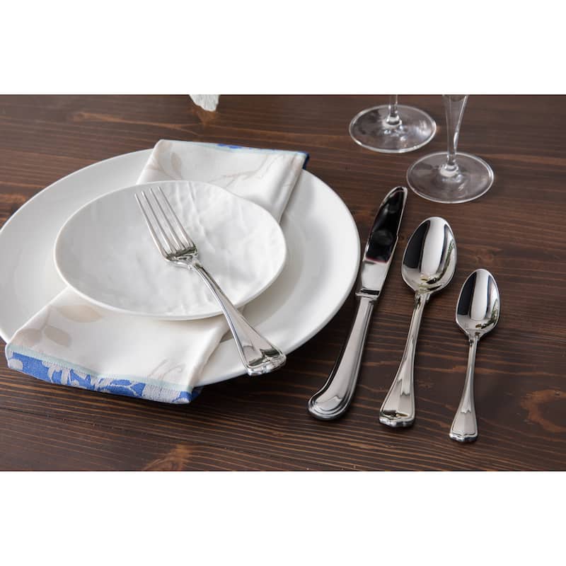 Fortessa San Marco 18/10 Stainless Steel, 5PC Flatware Set (Service for 1), Silver