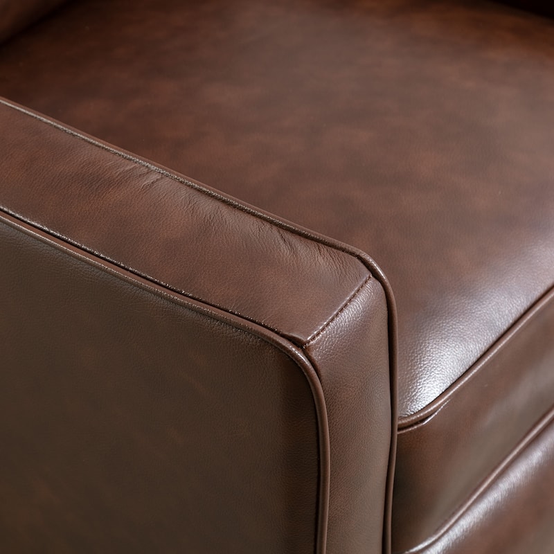 Genuine Leather Pushback Recliner Single Sofa