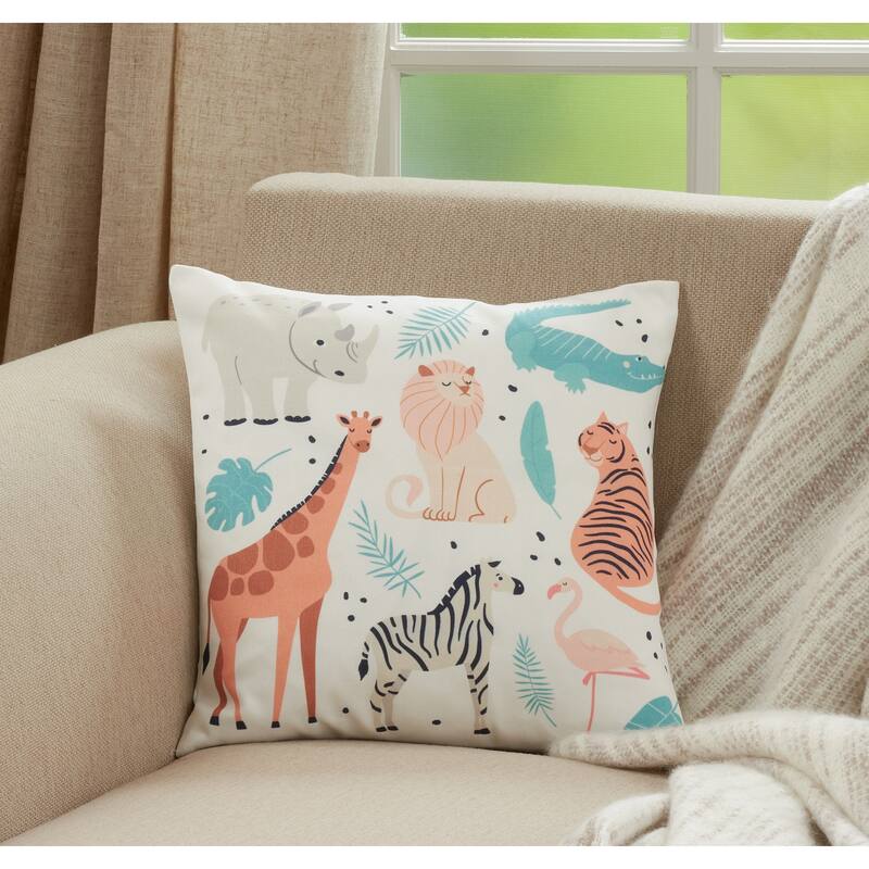 Safari Animal Design Throw Pillow