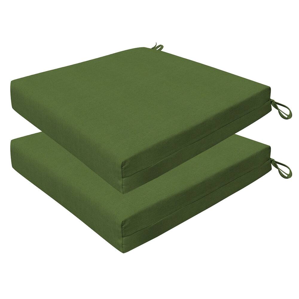 Outdoor Premium Dining Seat Cushion (2-Pack) - 20" wide x 20" deep x 4" thick