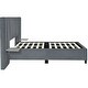 preview thumbnail 27 of 31, Platform Bed with Oversized Headboard and Storage Shelves