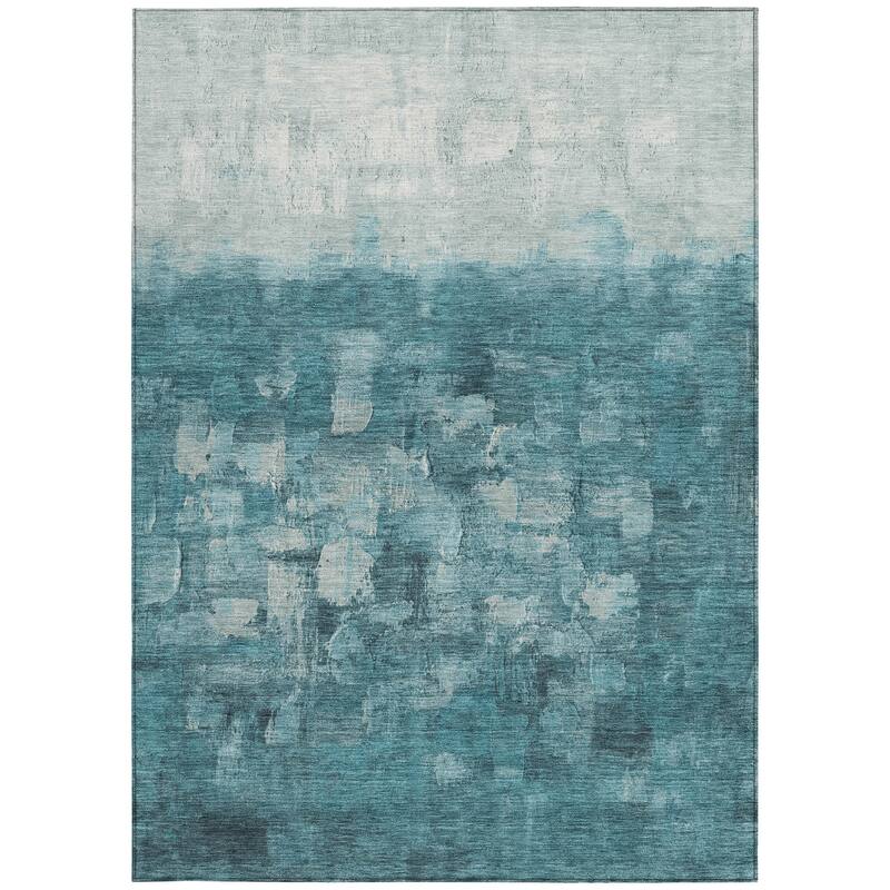 HomeRoots Abstract Transitional Rectangle Outdoor Rug