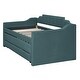 preview thumbnail 7 of 11, Twin Size Upholstered Daybed Bed Frame with Pull-out Trundle Bed and 3 Storage Drawers, Box Spring Not Required, Green
