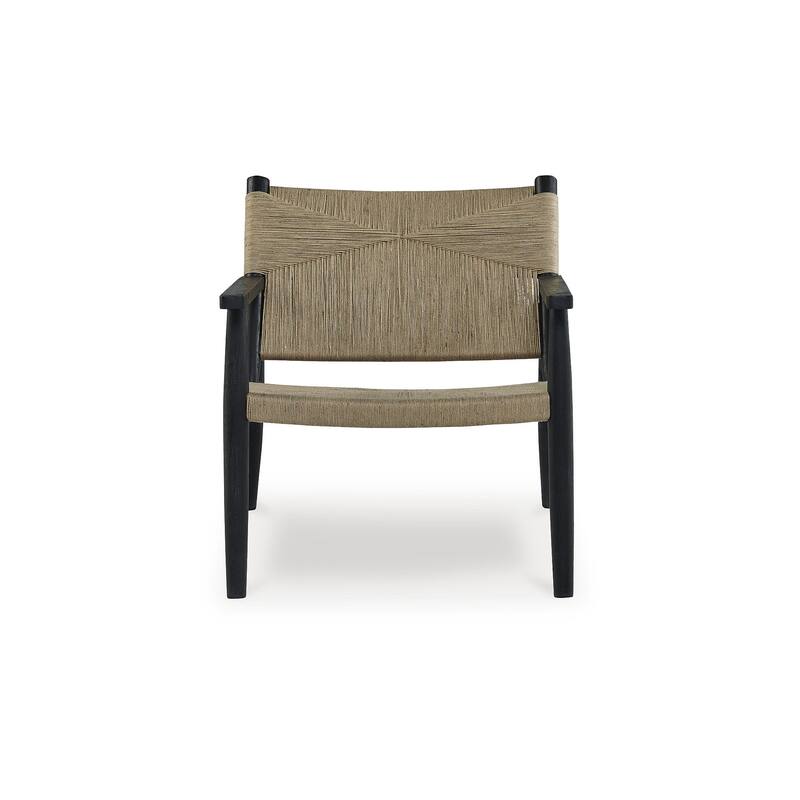 Signature Design by Ashley Halfmore Black/Natural Accent Chair - 27.13" W x 32.25" D x 30.38" H