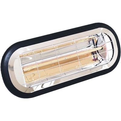 Hanover Electric Halogen Infrared Heat Lamp for Hanging or Mounting, Black
