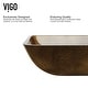preview thumbnail 14 of 35, VIGO Donatello 23"L x 15"W x 5"H Glass Rectangular Vessel Bathroom Sink