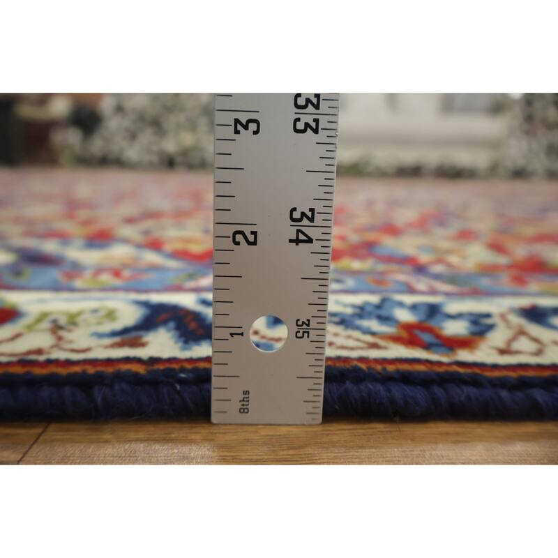 Hand Knotted Oriental 100% Wool Carpet Traditional Floral Red Najafabad Area Rug - 10' 5'' X 6' 8''