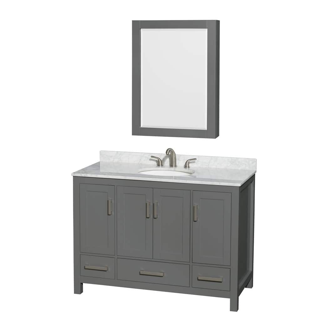 Wyndham Collection WCS141448SUNOMED Sheffield 48" Freestanding Single