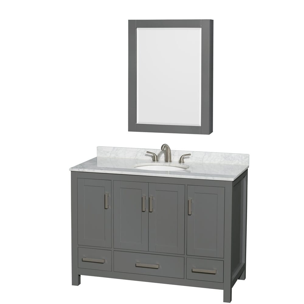Wyndham Collection WCS141448SUNOMED Sheffield 48" Freestanding Single