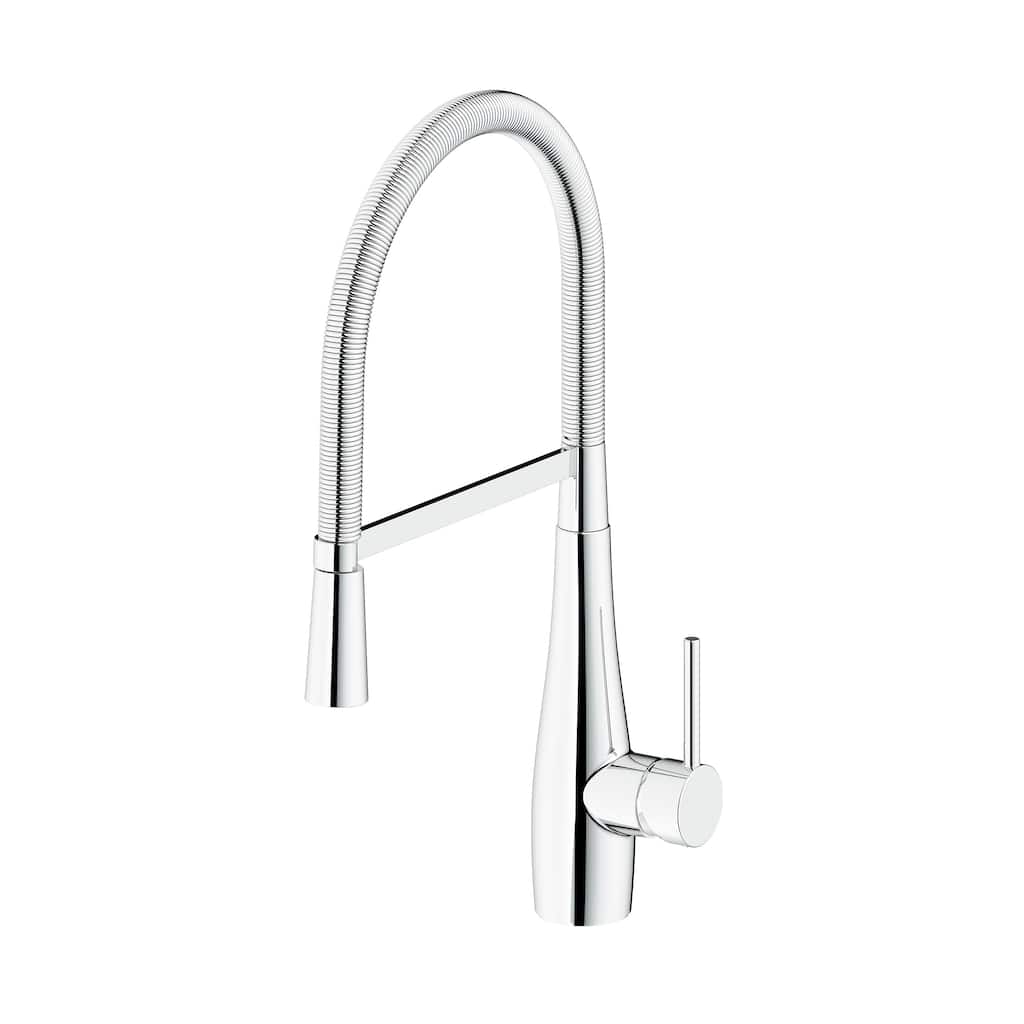 SAFAVIEH Solea Rhapsody Stainless Steel Dual Function Pull-Down Spray Kitchen Faucet - 10"W x 4"D x 20"H