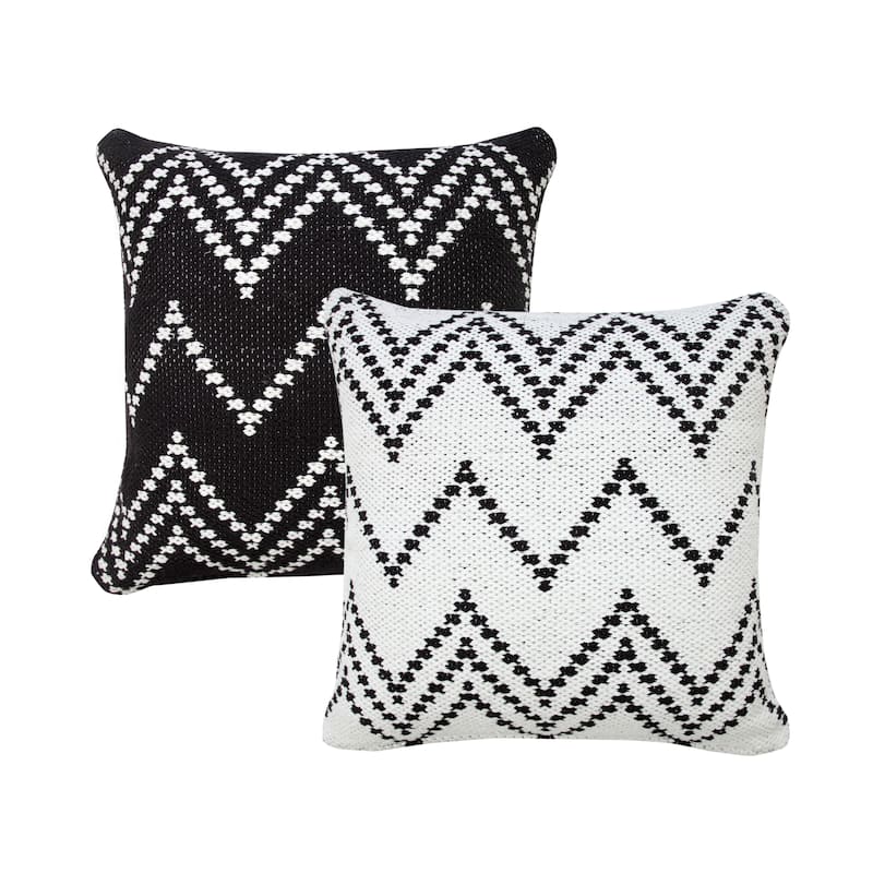 Sevita Modern Woven Chevron Throw Pillow