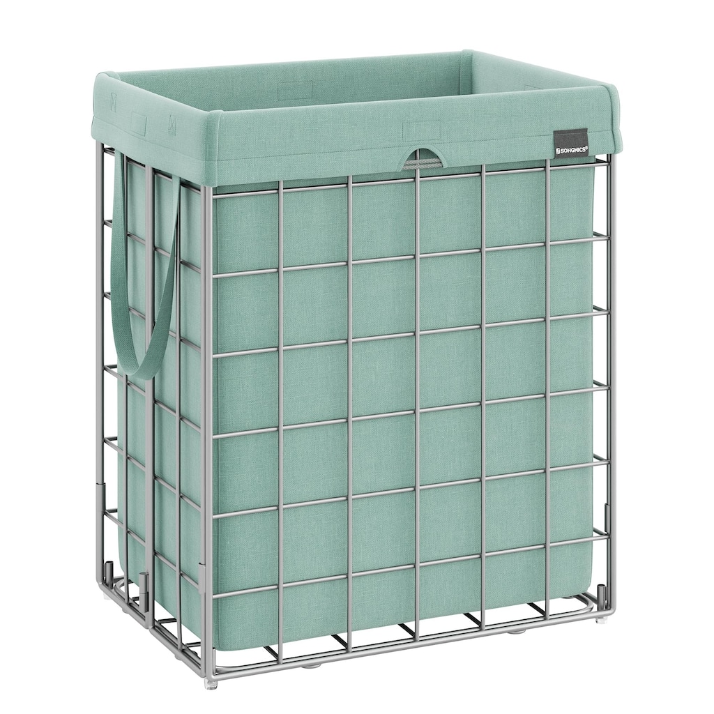 Laundry Hamper, 23.8 Gal (90L) Laundry Basket, Collapsible Clothes Hamper, Removable and Washable Liner, Metal Wire Frame