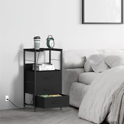Tall Night Stand with Drawers