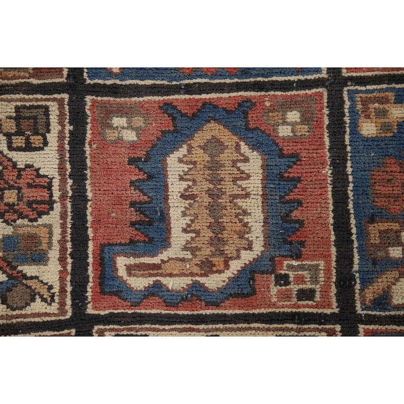 Garden Design Bakhtiari Vintage Persian Rug Handmade Wool Carpet - 6'10" x 9'4"