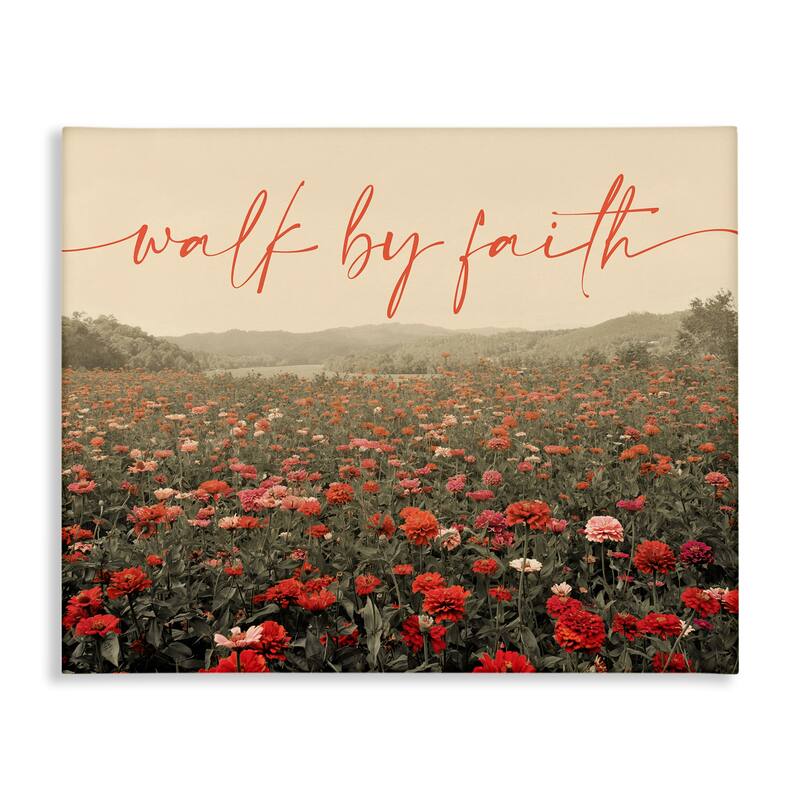 Stupell Walk By Faith Garden Canvas Wall Art Design By GAIL PECK - 40 x 30