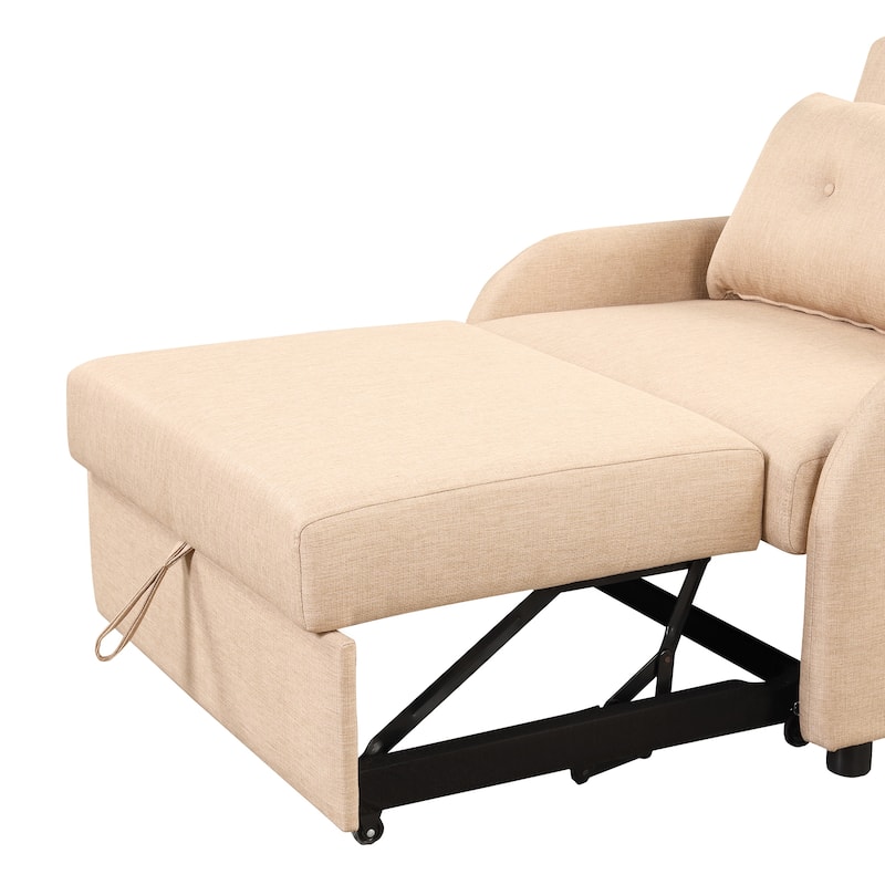 3 in 1 Pull Out Sleeper Sofa, Sofa Bed with Adjustable Backrest, Daybed with USB Charging Port and Wing Table