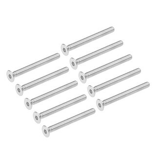 Uxcell M5x60mm Flat Head Socket Cap Screws – 304 Stainless Steel, Inner Hex, 20-Pack