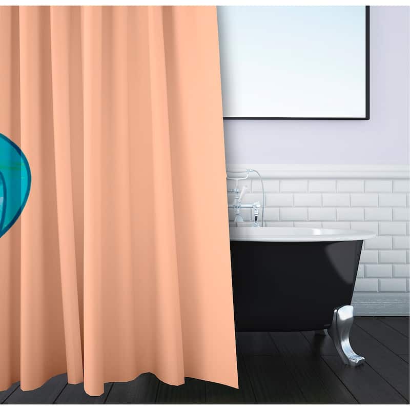 71 x 74-inch Flip Flops Geometric Print Shower Curtain